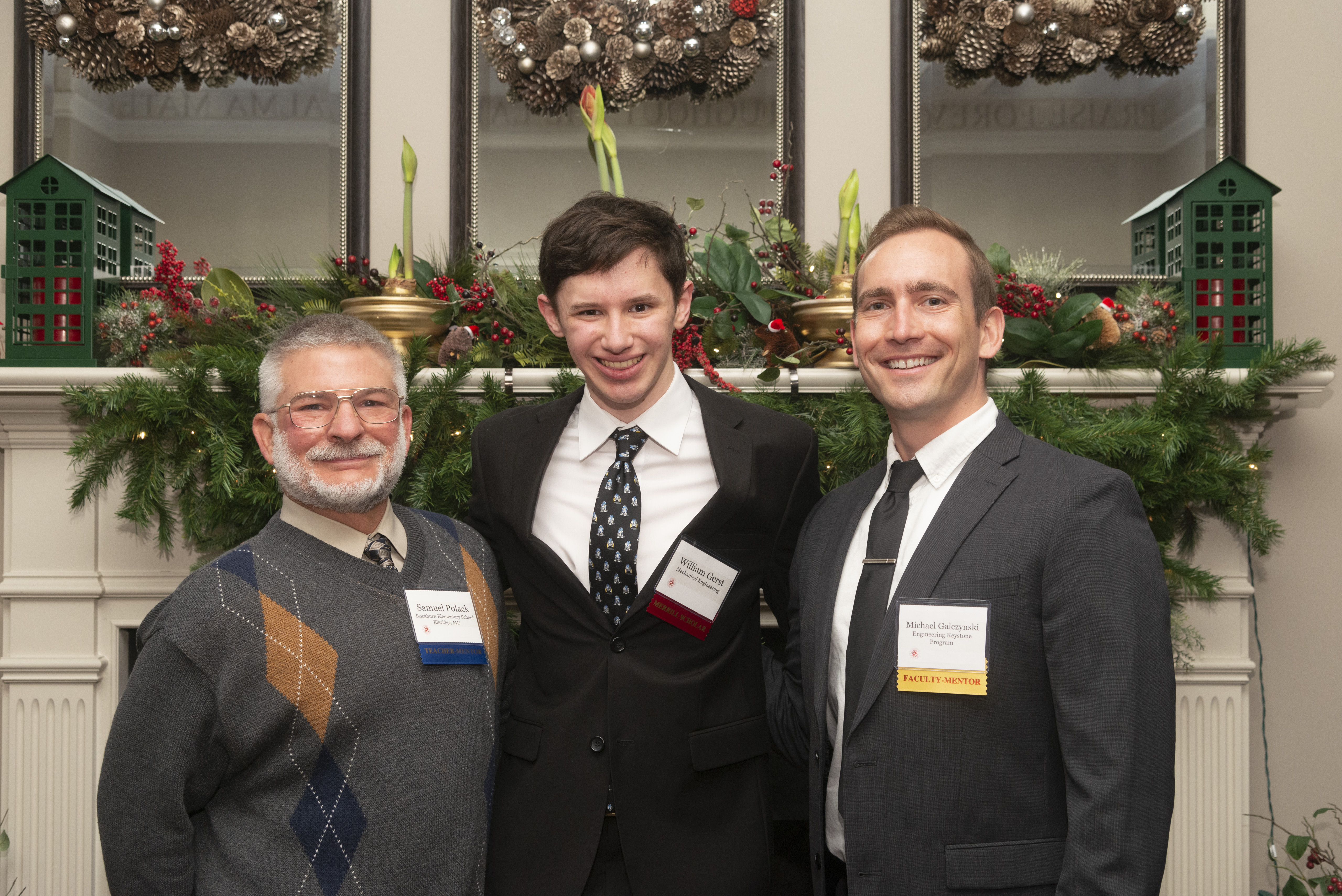 Merrill Scholar William Gerst with mentors Samuel Polack and Michael Galczynski
